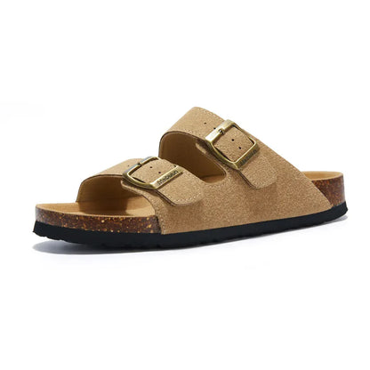 NUVRA Siena – Cork Double-Strap Sandal